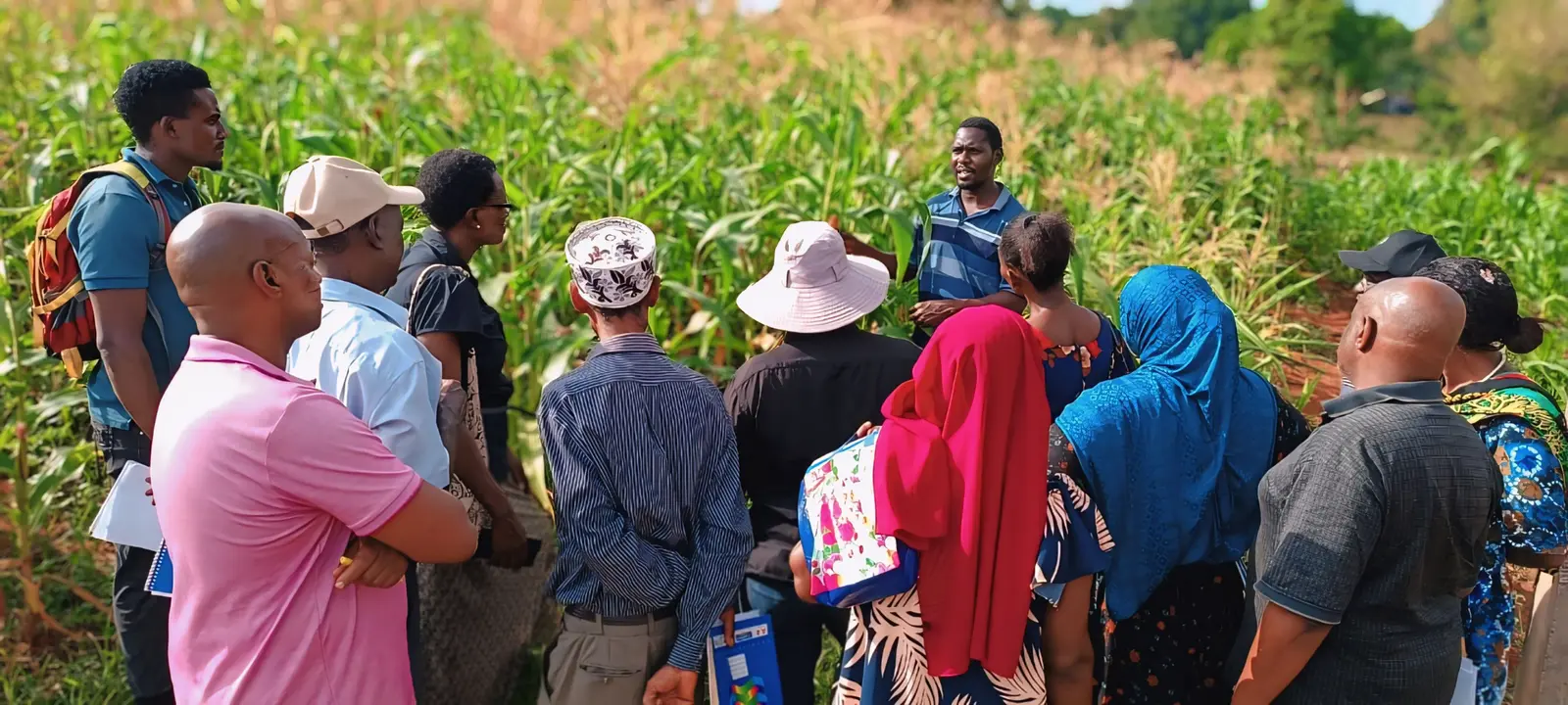 Prodaco trainer leading a practical field session with farmers